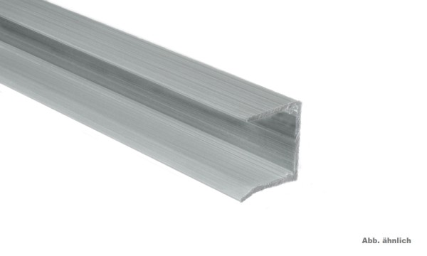 U Profil für 16 mm zum Verschluß Pressblank, Alu