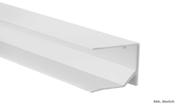 25 mm Weiß Alu Abschlußprofil universal