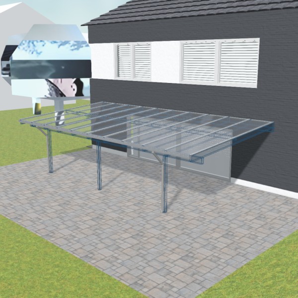 Terrassendach ohne Unterkonstruktion ID 2x4vd