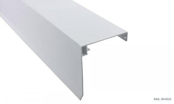 Wetterschenkel-Zierklemmdeckel, Weiß, aus Aluminium, ca. 60 mm breit