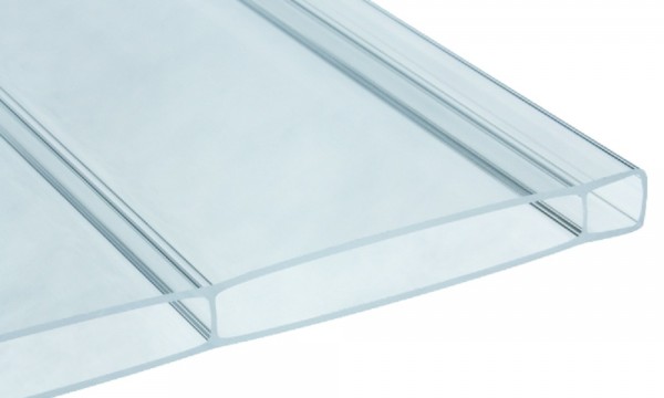 16 mm HIGHLUX® Acrylglas-Stegplatte 96 mm Stegabst., Glasklar, Struktur 2-fach, (Plexiglas-Rohmasse)