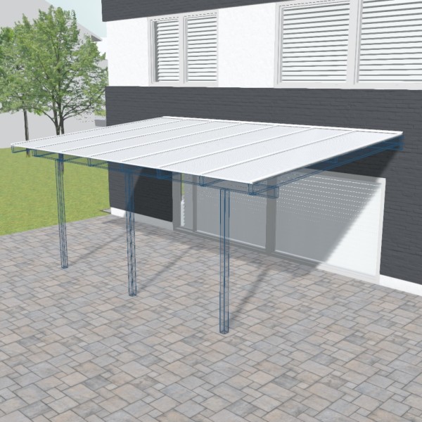 Terrassendach ohne Unterkonstruktion ID 27m2