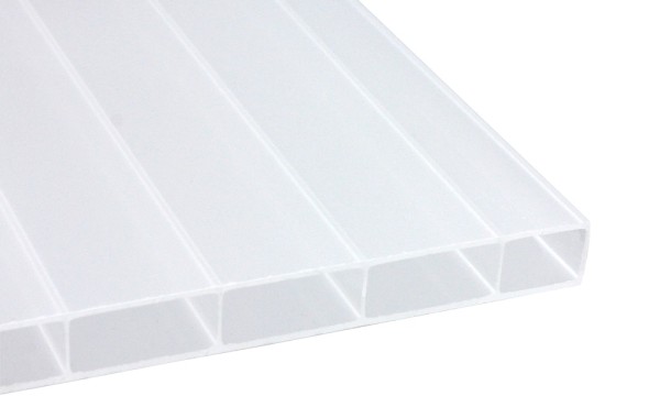 16 mm HIGHLUX® Acrylglas-Stegpl. 32 mm Stegabst., Opal-Weiß, Struktur 2-fach, (Plexiglas-Rohmasse)